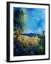 Blue Cornflowers 4505072-Pol Ledent-Framed Art Print