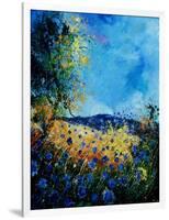 Blue Cornflowers 4505072-Pol Ledent-Framed Art Print