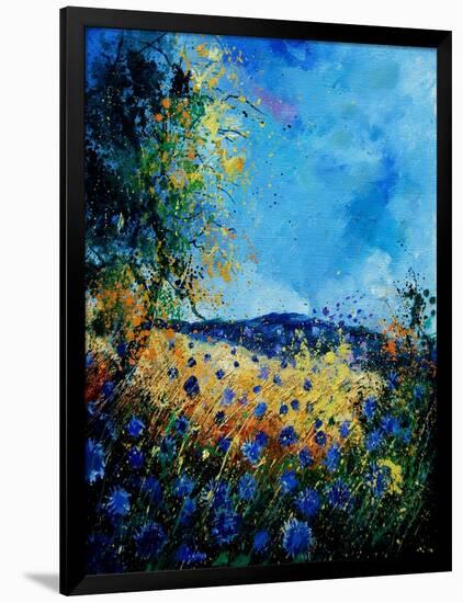 Blue Cornflowers 4505072-Pol Ledent-Framed Art Print