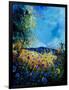 Blue Cornflowers 4505072-Pol Ledent-Framed Art Print