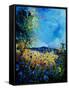 Blue Cornflowers 4505072-Pol Ledent-Framed Stretched Canvas