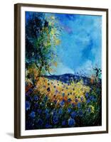 Blue Cornflowers 4505072-Pol Ledent-Framed Art Print