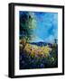 Blue Cornflowers 4505072-Pol Ledent-Framed Art Print