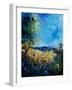 Blue Cornflowers 4505072-Pol Ledent-Framed Art Print