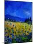 Blue Cornflowers 4550-Pol Ledent-Mounted Art Print