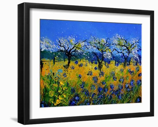 Blue Cornflowers 545130-Pol Ledent-Framed Art Print