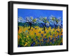 Blue Cornflowers 545130-Pol Ledent-Framed Art Print