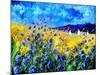 Blue cornflowers 68-Pol Ledent-Mounted Art Print