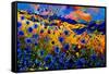 Blue Cornflowers 756-Pol Ledent-Framed Stretched Canvas