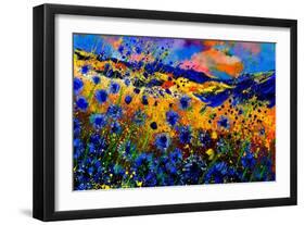 Blue Cornflowers 756-Pol Ledent-Framed Art Print