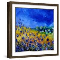 Blue Cornflowers 7741-Pol Ledent-Framed Art Print