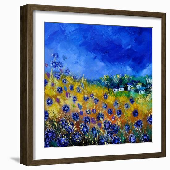 Blue Cornflowers 7741-Pol Ledent-Framed Art Print