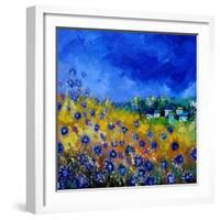 Blue Cornflowers 7741-Pol Ledent-Framed Art Print