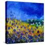 Blue Cornflowers 7741-Pol Ledent-Stretched Canvas