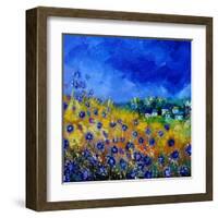 Blue Cornflowers 7741-Pol Ledent-Framed Art Print