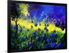 Blue cornflowers-Pol Ledent-Framed Art Print