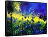 Blue cornflowers-Pol Ledent-Framed Stretched Canvas