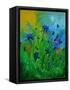 Blue Cornflowers-Pol Ledent-Framed Stretched Canvas