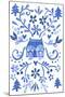 Blue Cottage-Elizabeth Rider-Mounted Giclee Print