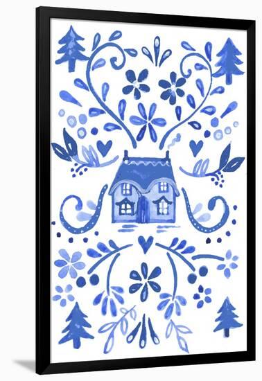 Blue Cottage-Elizabeth Rider-Framed Giclee Print