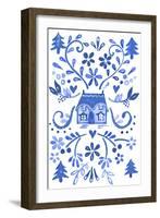 Blue Cottage-Elizabeth Rider-Framed Giclee Print