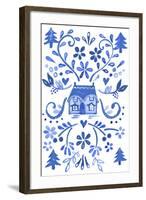 Blue Cottage-Elizabeth Rider-Framed Giclee Print