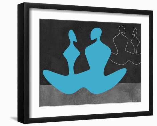 Blue Couple 2-Felix Podgurski-Framed Art Print