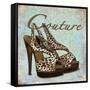 Blue Couture Shoes-Todd Williams-Framed Stretched Canvas