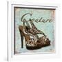 Blue Couture Shoes-Todd Williams-Framed Art Print