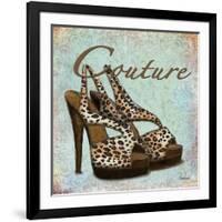 Blue Couture Shoes-Todd Williams-Framed Art Print