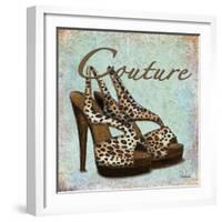 Blue Couture Shoes-Todd Williams-Framed Art Print