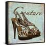 Blue Couture Shoes-Todd Williams-Framed Stretched Canvas