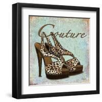 Blue Couture Shoes-Todd Williams-Framed Art Print