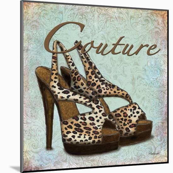 Blue Couture Shoes-Todd Williams-Mounted Art Print