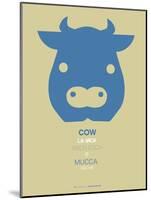 Blue Cow Multilingual Poster-NaxArt-Mounted Art Print