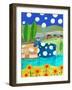 Blue Cow-Nathaniel Mather-Framed Premium Giclee Print