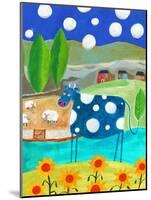 Blue Cow-Nathaniel Mather-Mounted Premium Giclee Print