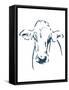 Blue Cow-OnRei-Framed Stretched Canvas