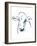 Blue Cow-OnRei-Framed Art Print