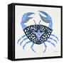 Blue-Crab-Artprint-Cat Coquillette-Framed Stretched Canvas