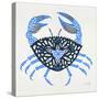 Blue-Crab-Artprint-Cat Coquillette-Stretched Canvas