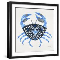 Blue-Crab-Artprint-Cat Coquillette-Framed Giclee Print