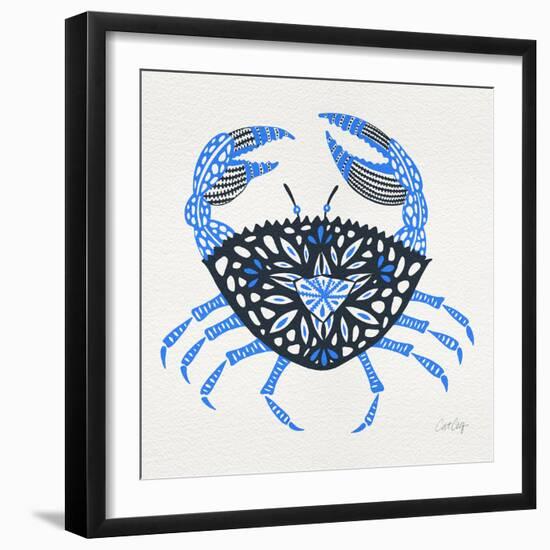 Blue-Crab-Artprint-Cat Coquillette-Framed Giclee Print