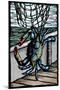 Blue Crab - Scratchboard-Lantern Press-Mounted Art Print