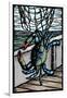 Blue Crab - Scratchboard-Lantern Press-Framed Art Print