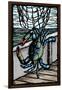 Blue Crab - Scratchboard-Lantern Press-Framed Art Print