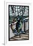 Blue Crab - Scratchboard-Lantern Press-Framed Art Print