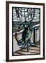 Blue Crab - Scratchboard-Lantern Press-Framed Art Print