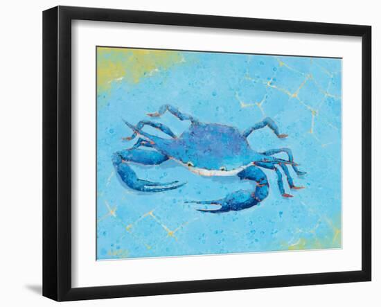 Blue Crab V-Phyllis Adams-Framed Art Print