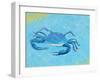 Blue Crab V-Phyllis Adams-Framed Art Print